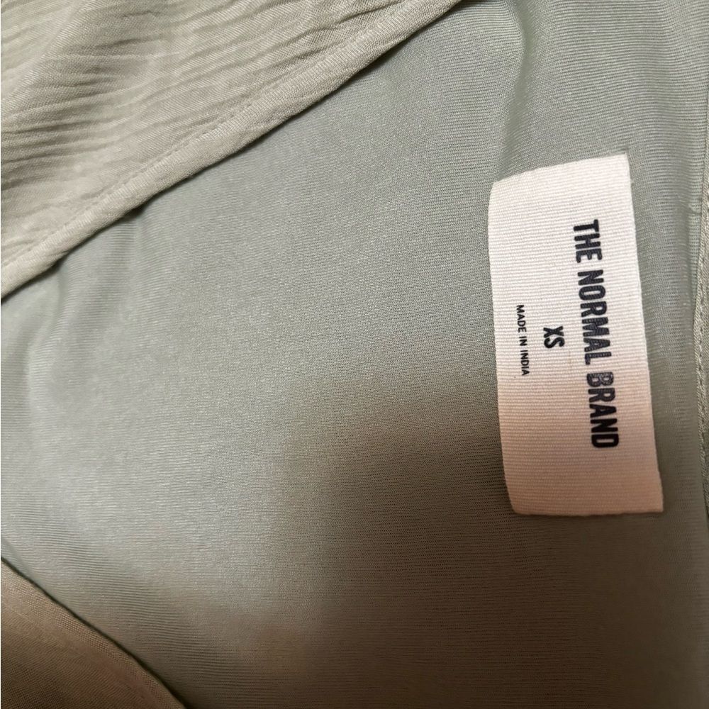 NWT The Normal Brand Ezra Crepe Cutout Dress XS Sage Boho Resort SOLD OUT - Picture 10 of 10